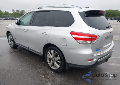2014 Nissan Pathfinder Hybrid Platinum z USA, uszkodzony, nr VIN 5N1CR2MN9EC649768